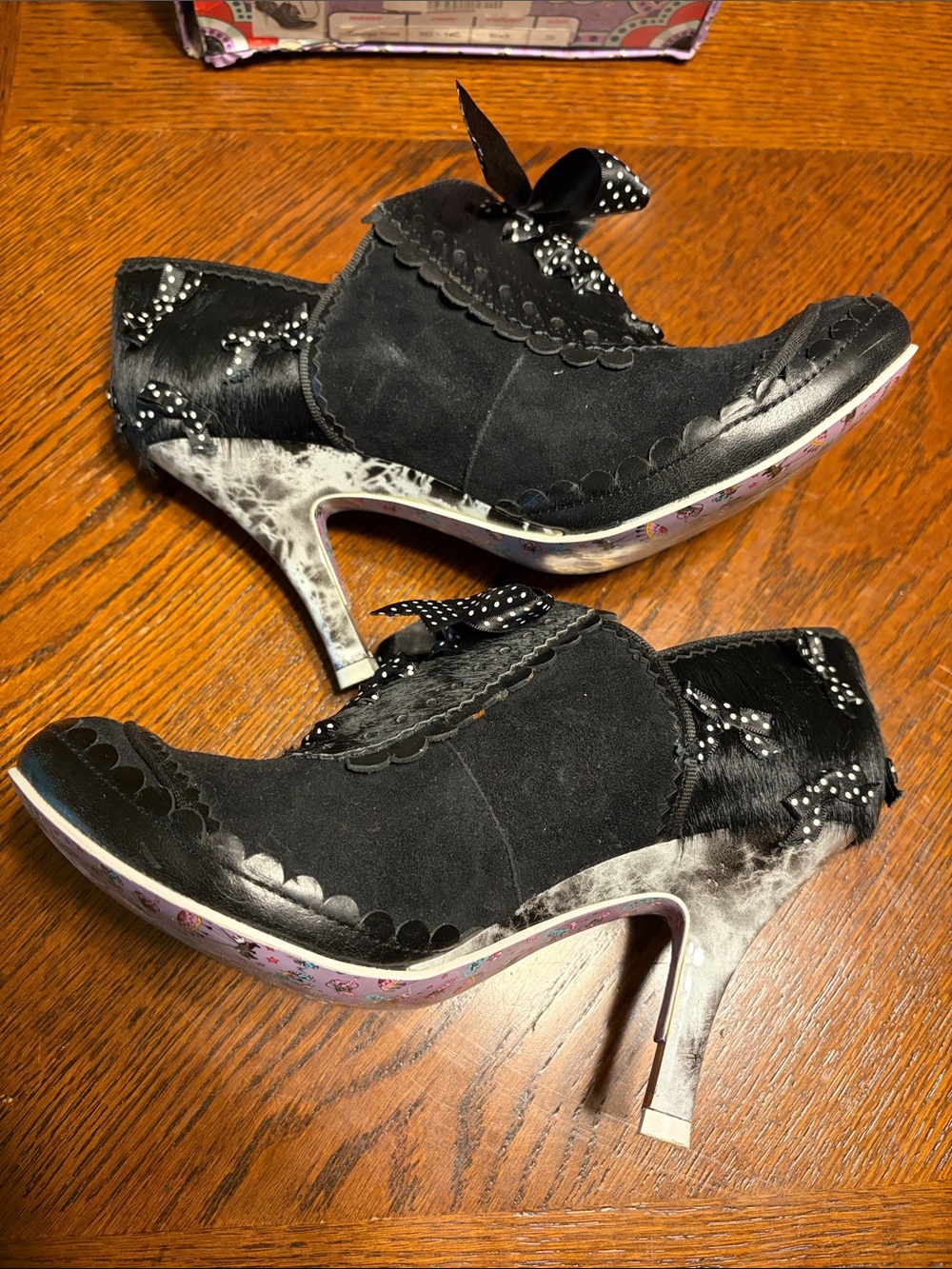 Irregular Choice Georgia Rose/black size 39/8 - Picture 7 of 8